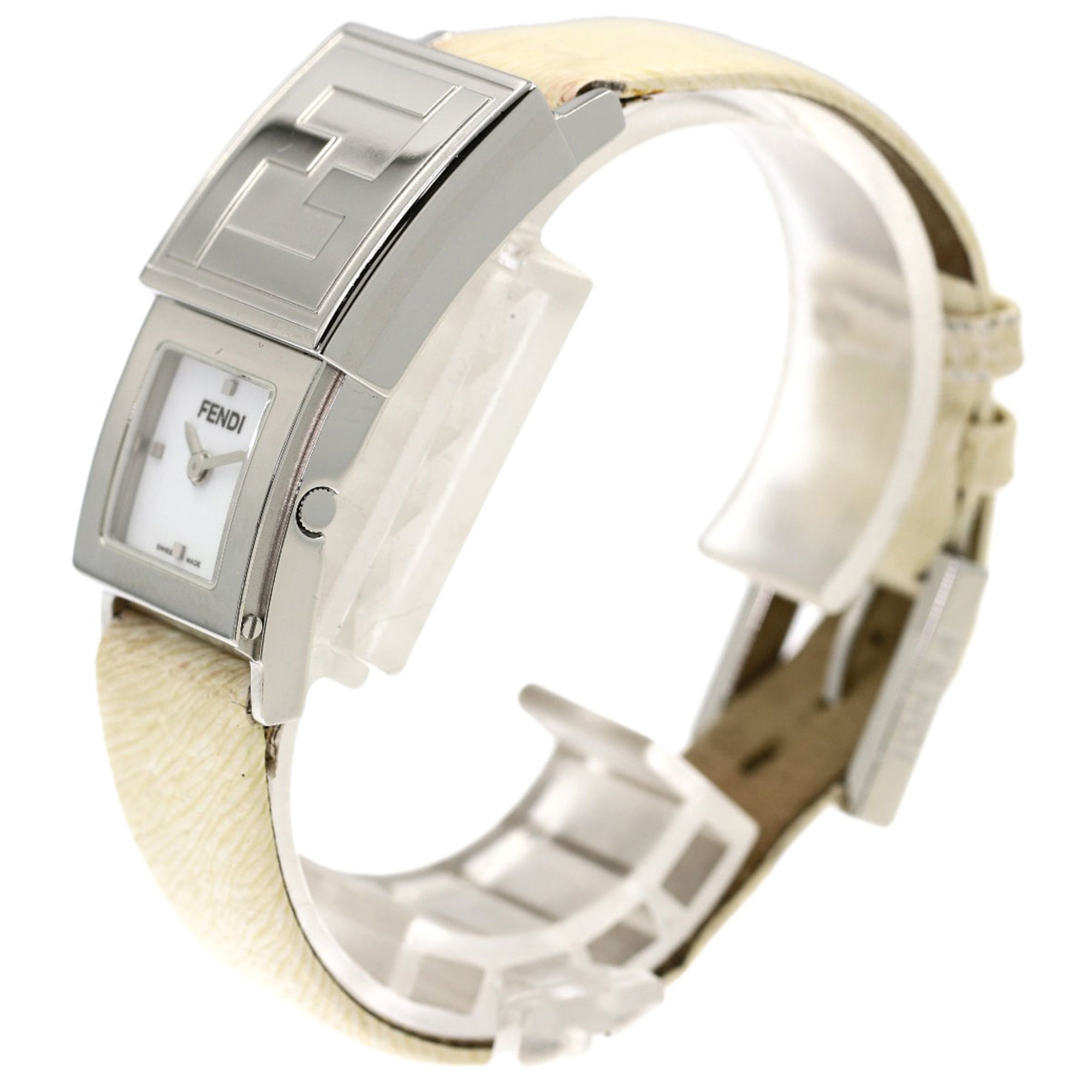 Fendi 5400L secret watch stainless steel leather ladies FENDI