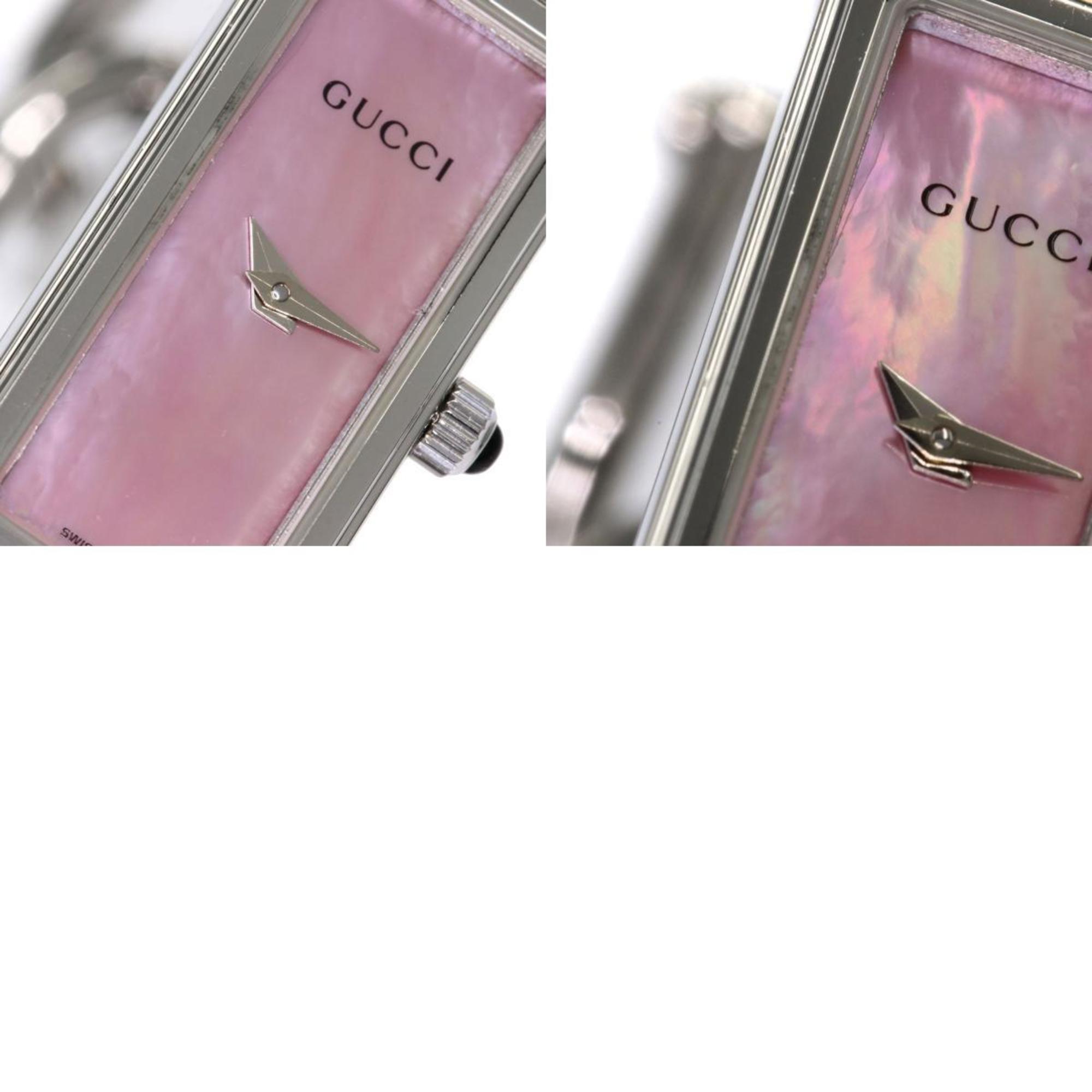 Gucci 1500L square face shell watch stainless steel SS ladies GUCCI