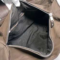Hermes Tote Bag Acapulco PM Brown Silver Handbag Nylon Leather HERMES Women's