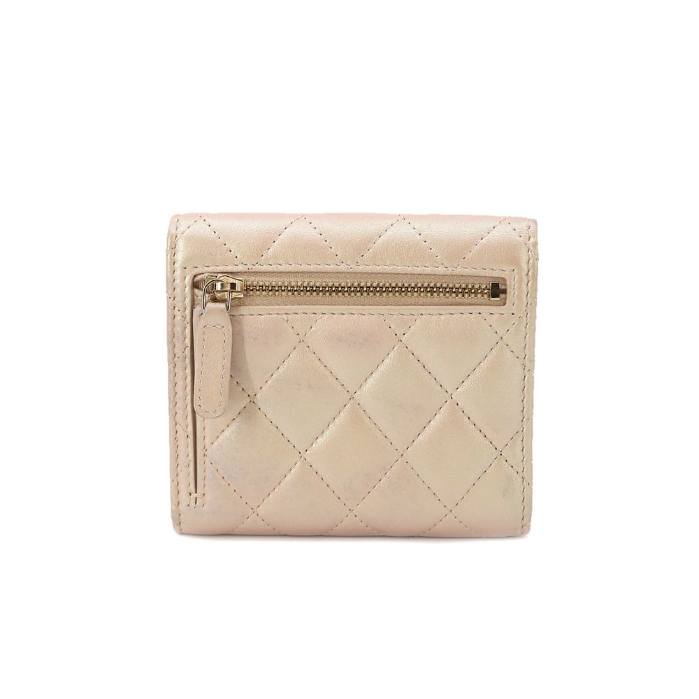 Chanel Fuchsia Quilted Caviar Boy Compact Wallet - modaselle