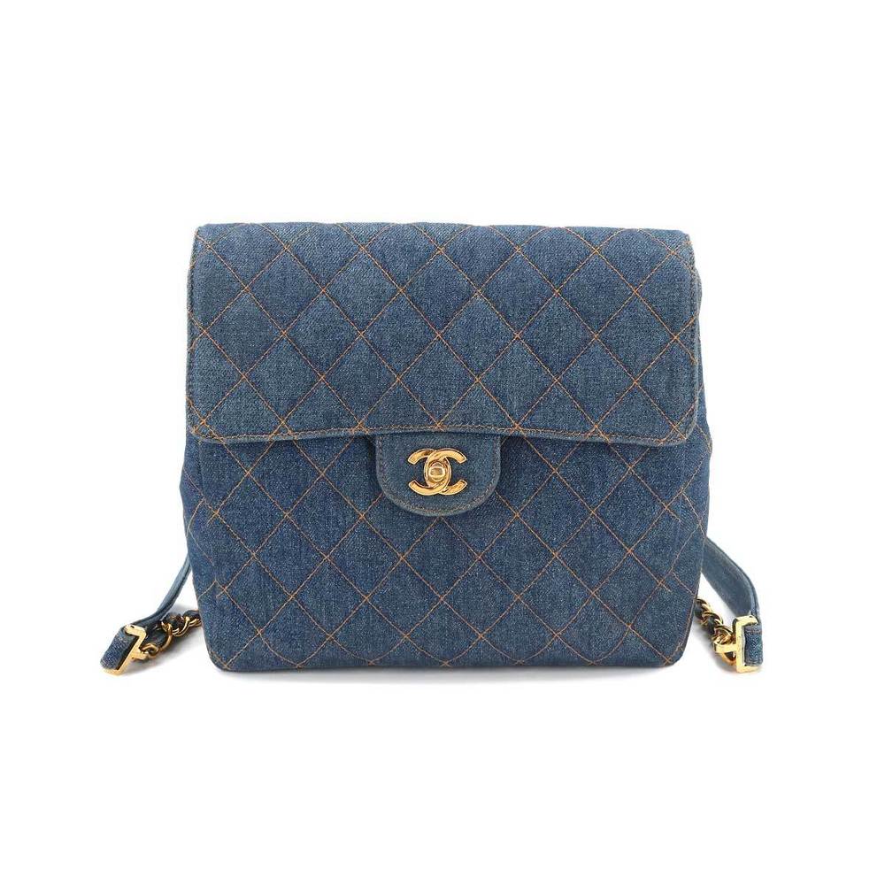 Chanel CHANEL matelasse chain rucksack backpack denim blue Vintage  Matelasse Chain Backpack | eLADY Globazone
