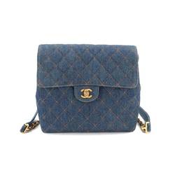 Chanel CHANEL matelasse chain rucksack backpack denim blue Vintage  Matelasse Chain Backpack