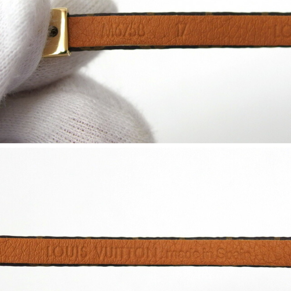 Louis Vuitton Bracelet Say Yes Women's Monogram Canvas Gp Lv Brasserie  M6758F