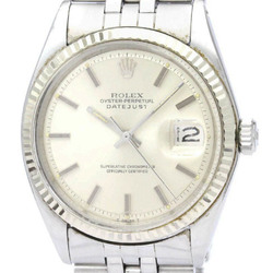 Vintage ROLEX Datejust 1601 White Gold Steel Automatic Mens Watch BF560131