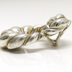 Tiffany twisted rope ring combination earrings K18YGx silver