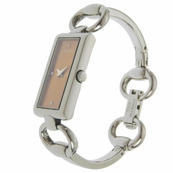 GUCCI Gucci Tornavoni 4P Diamond 119 Stainless Steel Quartz Analog Display Ladies Brown Dial Watch