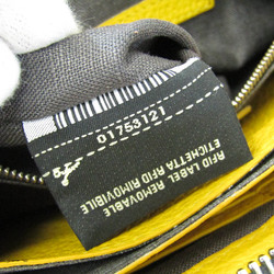 Fendi ZVA350 Men,Women Leather Clutch Bag Gray,Yellow