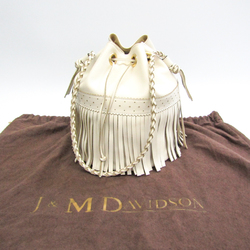 J&M Davidson Carnival L Women's Leather Shoulder Bag White