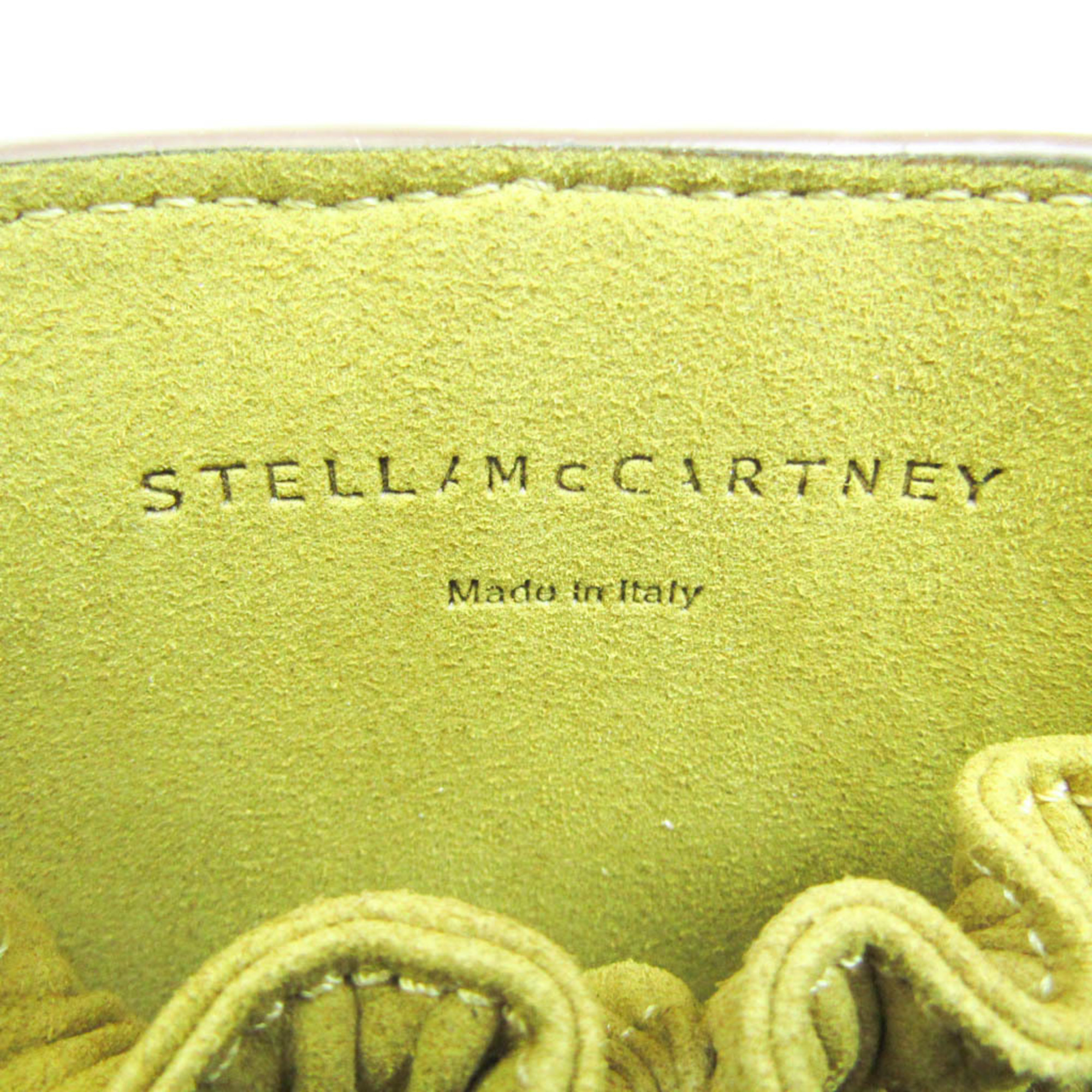 Stella McCartney Logo Bucket 700016 Women's Synthetic Leather Baguette Bag White
