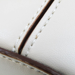 Stella McCartney Logo Bucket 700016 Women's Synthetic Leather Baguette Bag White