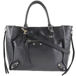 BALENCIAGA Balenciaga Mini Paper 2WAY Shoulder 305572 Calf Black Ladies Handbag