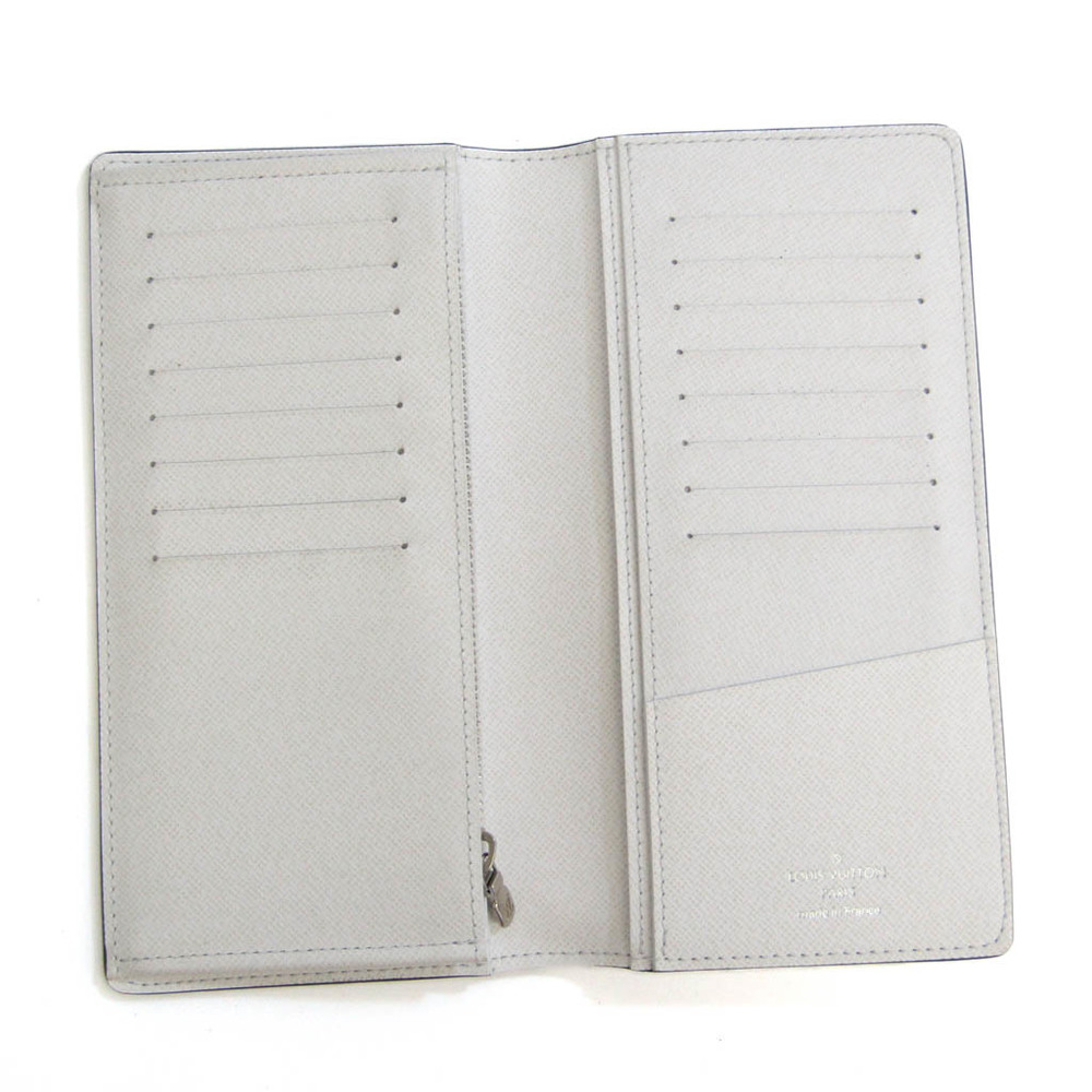 Louis Vuitton Taigarama Brazza Wallet Taigarama M30298 Men's Taiga  Leather,Monogram Long Wallet (bi-fold) Blanc,Gray