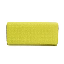 Loewe Continental 107.55 F11 Women's Leather Long Wallet (bi-fold) Yellow