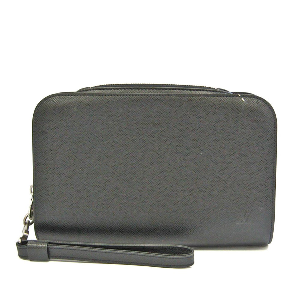 taiga leather clutch bag