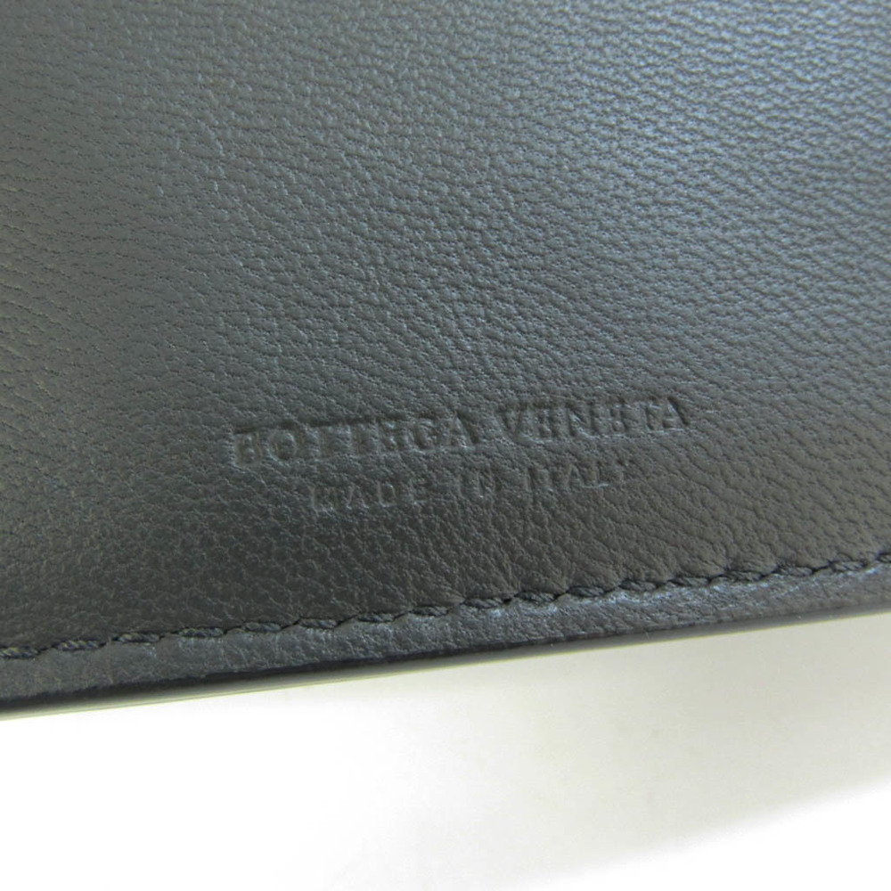Bottega Veneta Intrecciato 180265 Men's Leather Wallet (bi-fold) Black