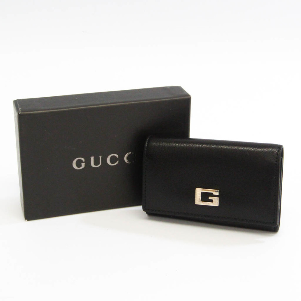 Gucci G Mark 033 1408 08870 Men,Women Leather Key Case Black