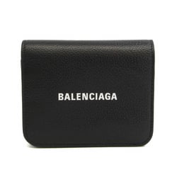 Balenciaga CASH BIFOLD COMP WAL 655624 Women's Leather Wallet (bi-fold) Black