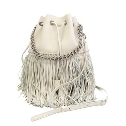 J&M Davidson Fringe Carnival Women's Leather Handbag,Shoulder Bag White