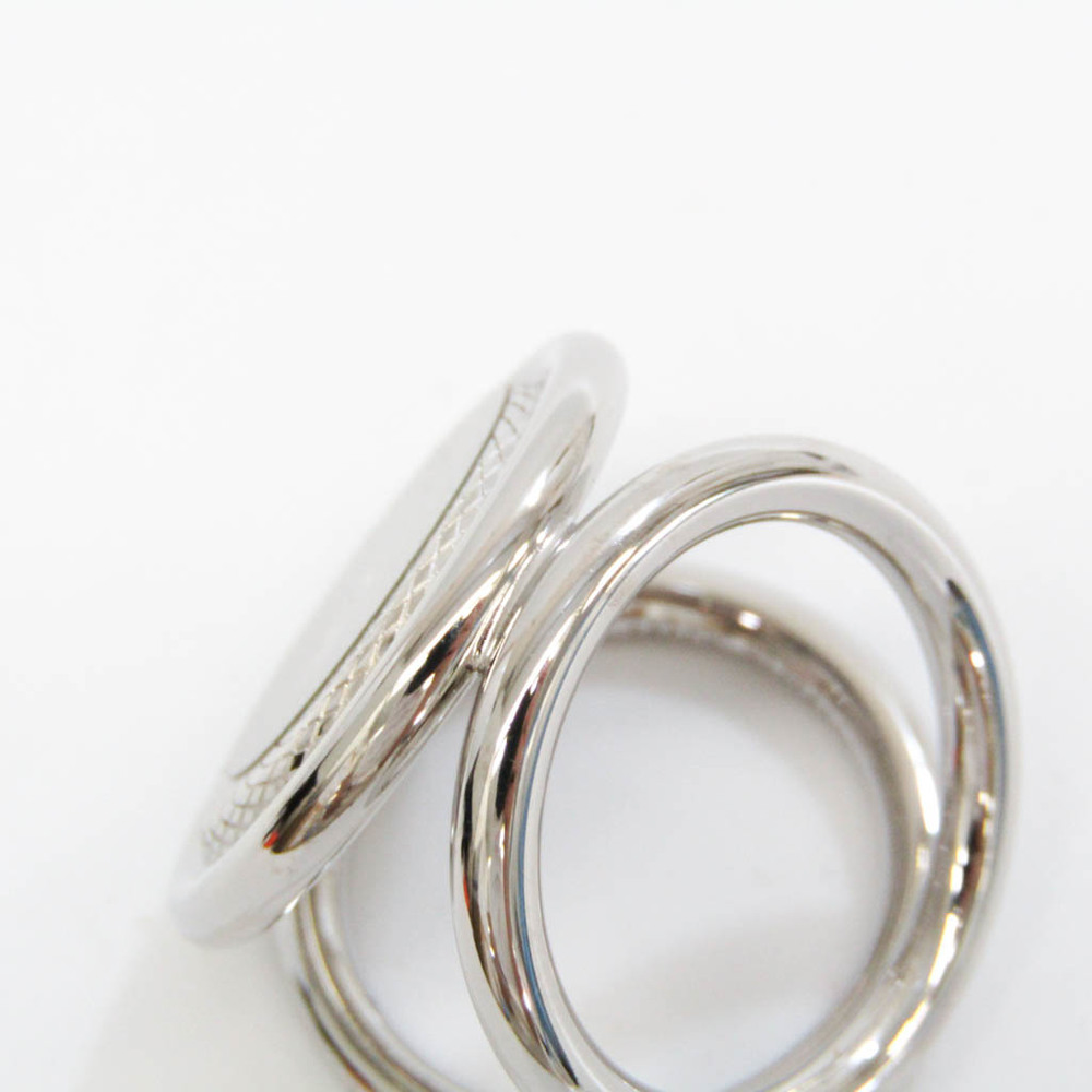 Hermes Metal Scarf Ring Silver
