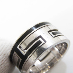 Hermes Move H Silver 925 Band Ring Black,Silver