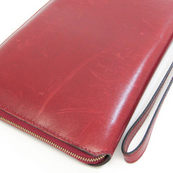 Hermes Charlie Travel Case Women,Men Box Calf Leather Long Wallet (bi-fold) Bordeaux