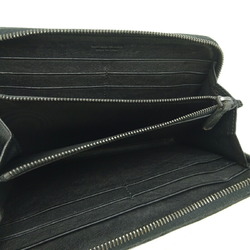 Bottega Veneta Intrecciato Round Wallet Women's Men's Long Leather Black