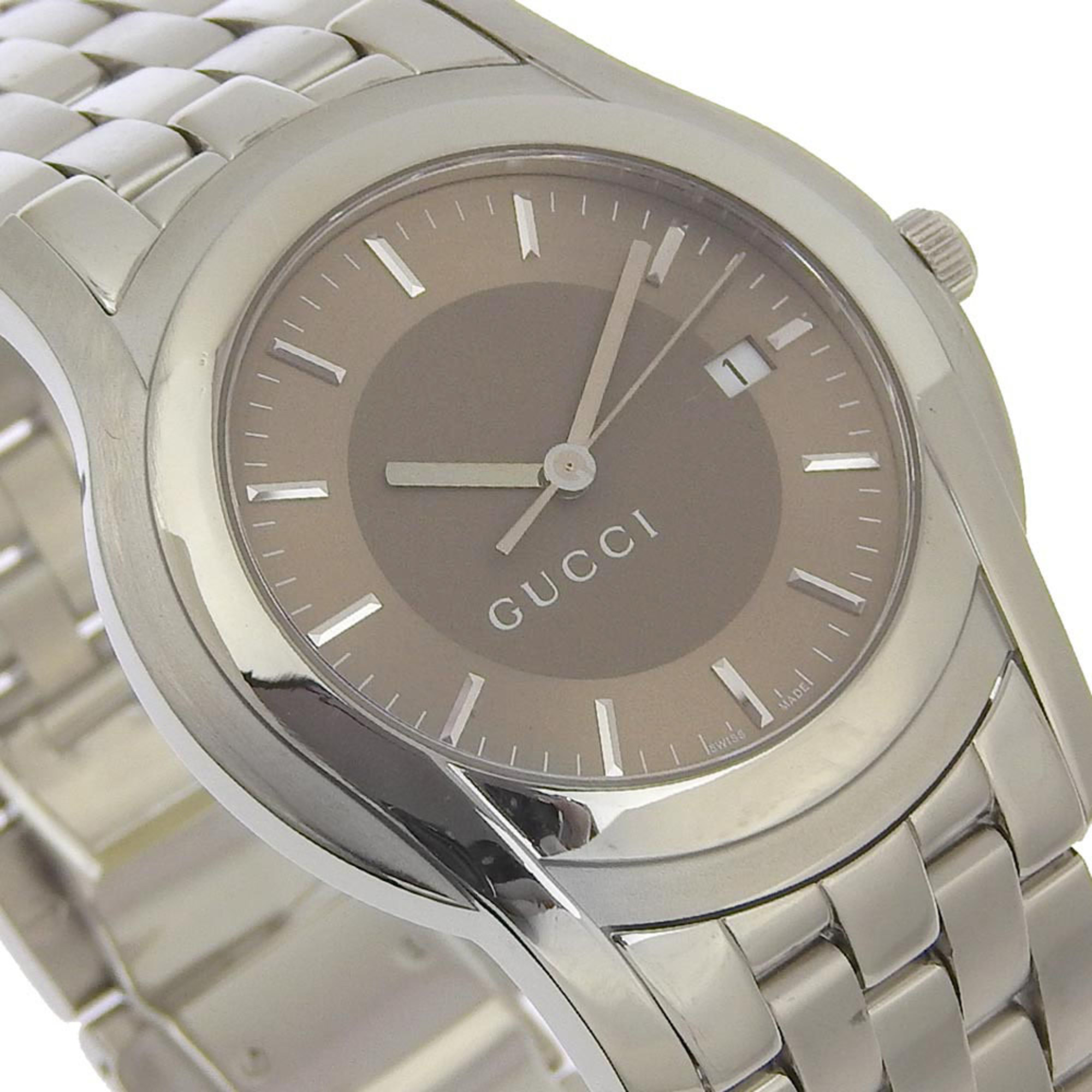 GUCCI Gucci G Class 5500XL Stainless Steel Quartz Men's Brown Dial Watch