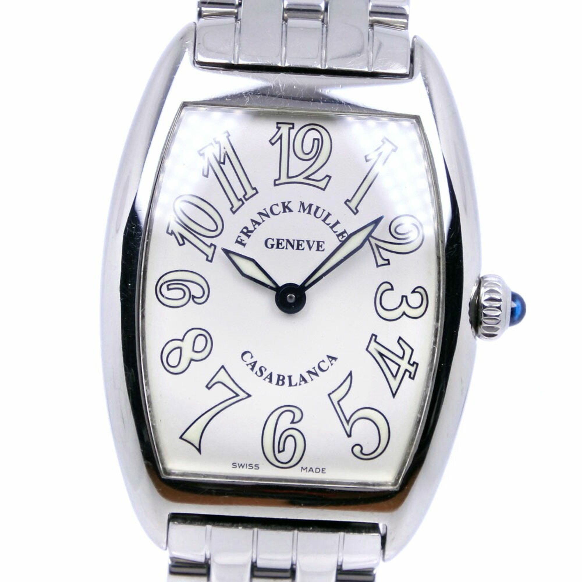 FRANCK MULLER Franck Muller Casablanca 1752QZ stainless steel quartz analog display ladies white dial watch