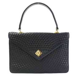 Barry BALLY handbag quilted leather black gold ladies