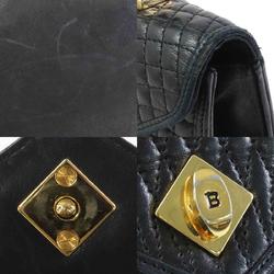 Barry BALLY handbag quilted leather black gold ladies