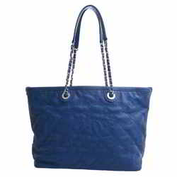 CHANEL Chanel Caviar Skin Matrasse Coco Mark Chain Tote Bag A92754 Blue