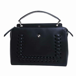 FENDI Fendi leather dot com shoulder bag 8BN293 black