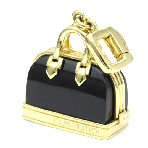 Louis Vuitton Alma Onyx Charm Yellow Gold (18K) Onyx Men,Women Fashion Pendant Necklace (Gold)