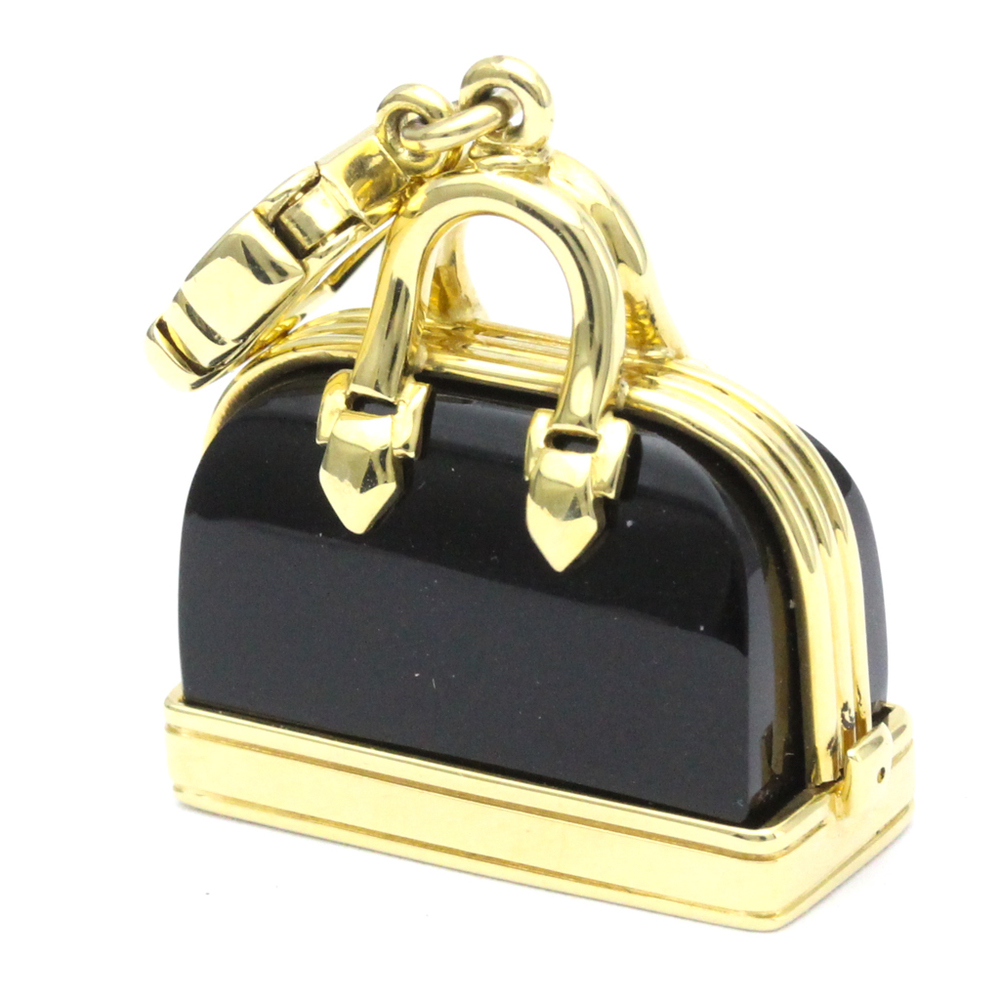 Louis Vuitton Alma Onyx Charm Yellow Gold [18K] Onyx Men,Women Fashion Pendant  Necklace [Gold]