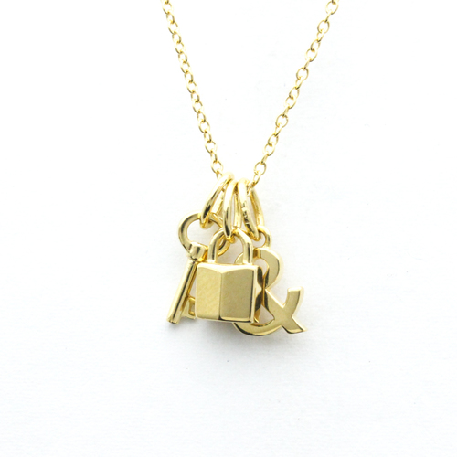 Tiffany Love Lock And Key Necklace Yellow Gold (18K) No Stone Women,Men Fashion Pendant Necklace (Gold)
