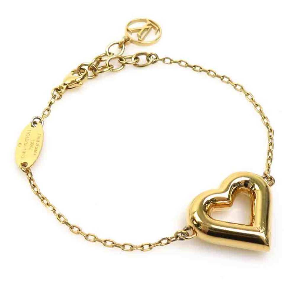 Louis Vuitton LOUIS VUITTON Bracelet LV & V Heart GP Gold Unisex