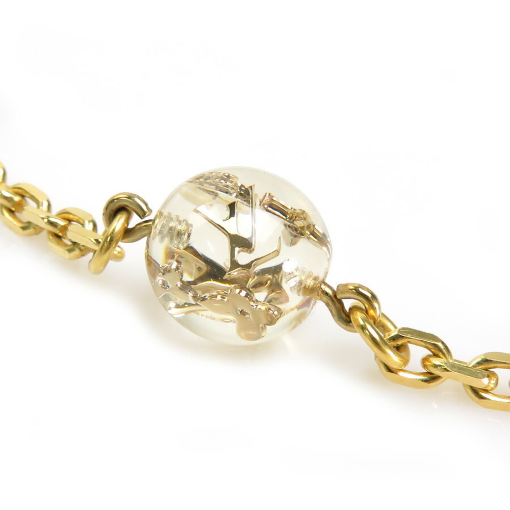 Louis Vuitton LOUIS VUITTON Necklace GP Gold x Purple Clear