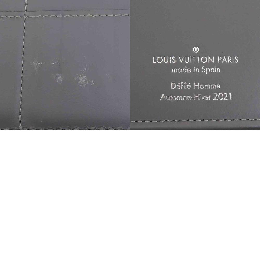Authentic Louis Vuitton Zippy Vertical Monogram Mirror Long Silver