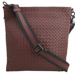 Bottega Veneta BOTTEGAVENETA Crossbody Shoulder Bag Intrecciato Leather Brown x Black Unisex