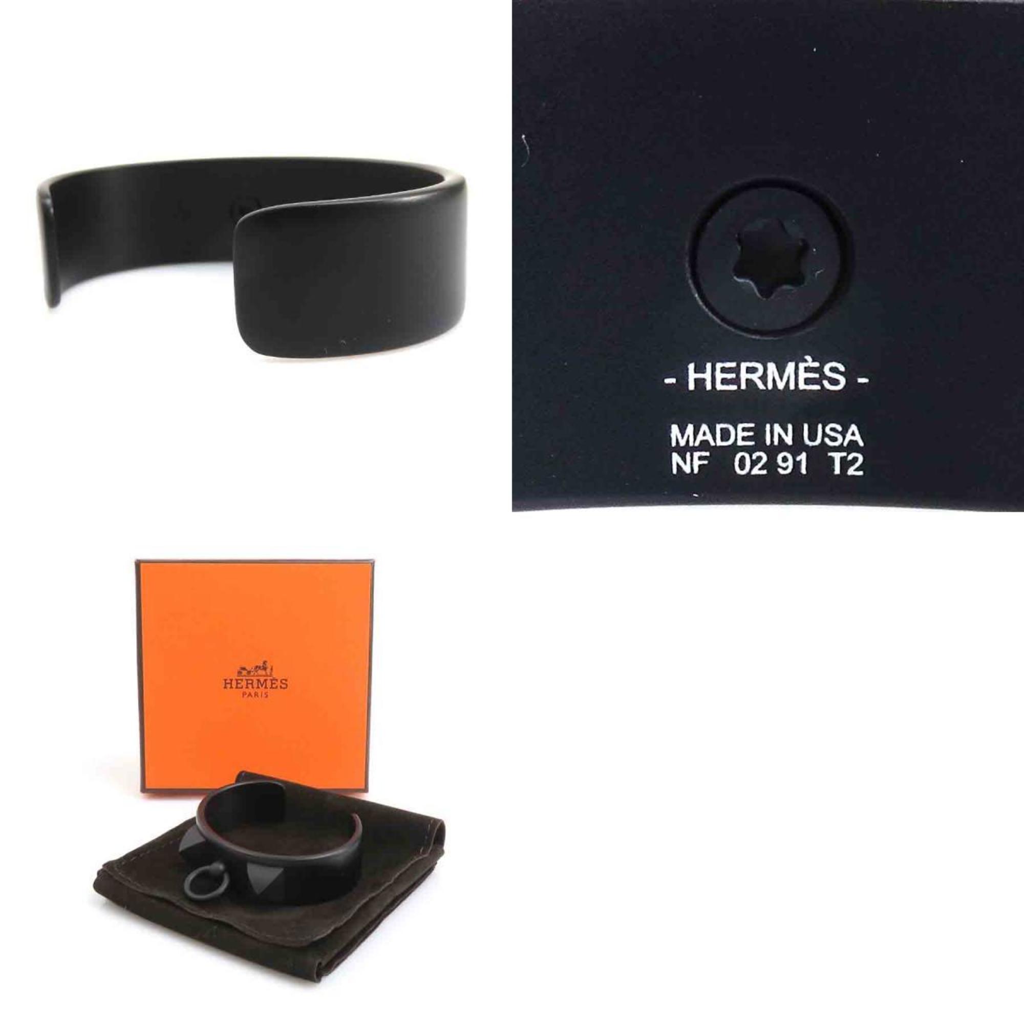 Hermes HERMES Bangle Collierd Cyan/Sunset Aluminum Matte Black Women's