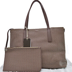 Zanerato ZANELLATO Bag Brown PVC x Leather Tote Shoulder Ladies - r9280f