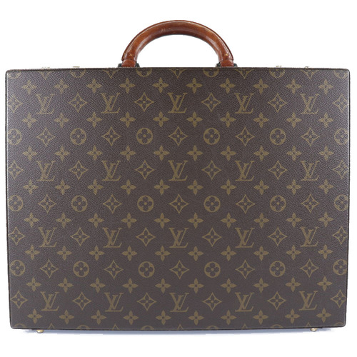 Vintage Louis Vuitton LV Brown Monogram Logo Attache Briefcase Bag