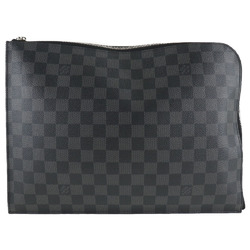 Louis Vuitton Damier Graphite Mens Clutches, Black