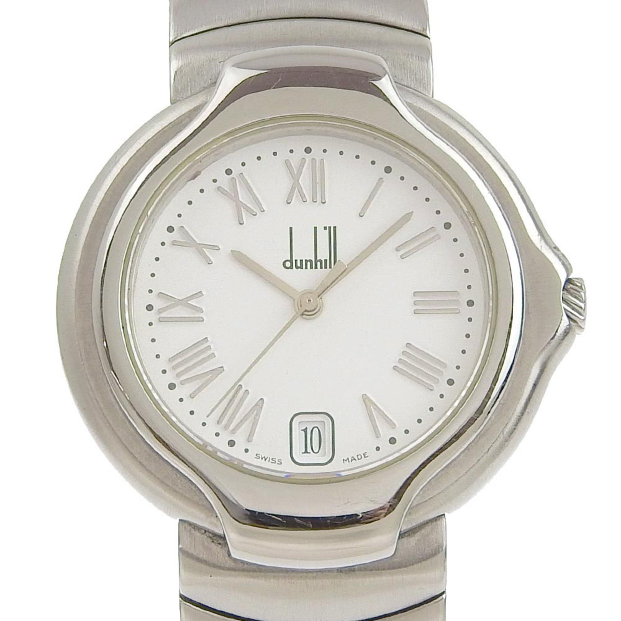 Dunhill Millennium 8001 Stainless Steel Quartz Analog Display Men's White Dial Watch