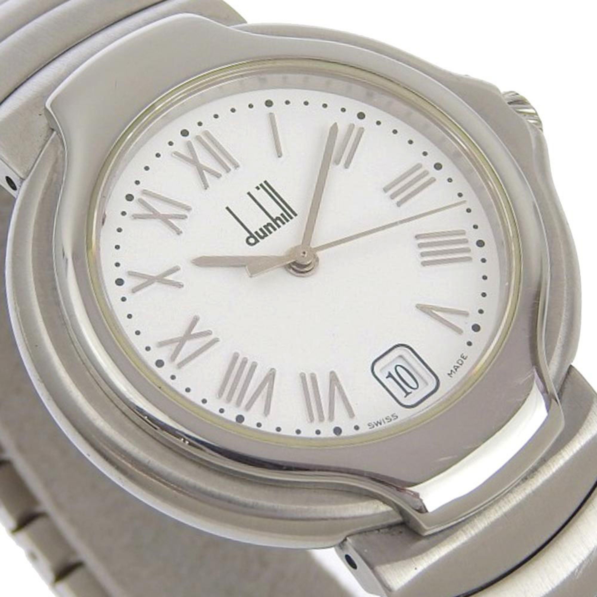 Dunhill Millennium 8001 Stainless Steel Quartz Analog Display Men's White Dial Watch