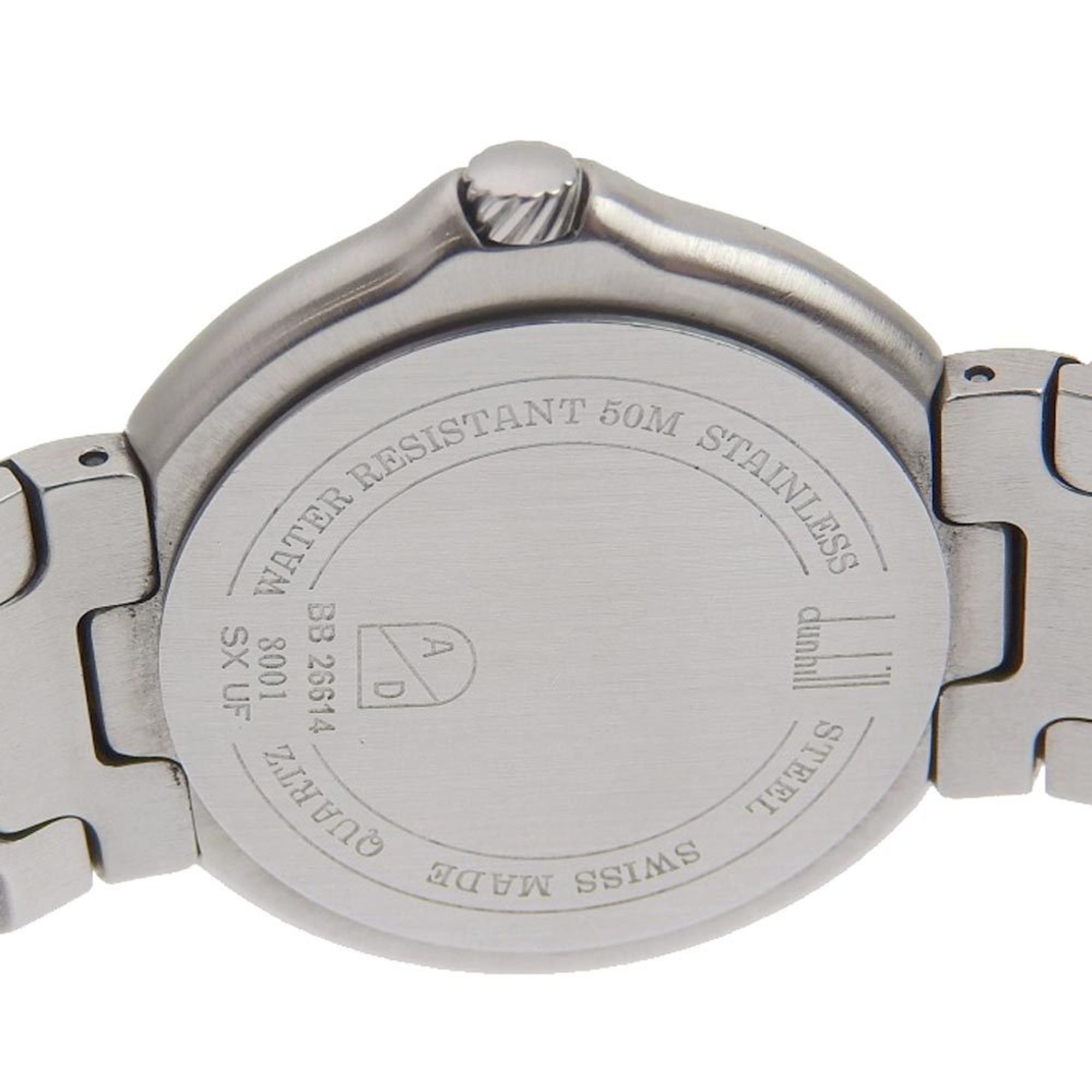 Dunhill Millennium 8001 Stainless Steel Quartz Analog Display Men's White Dial Watch