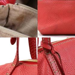 Fendi FENDI shoulder bag Selleria leather red gold ladies