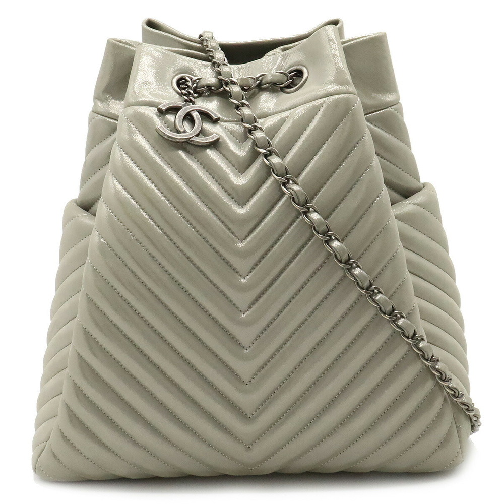 Chanel Chevron V-Stitch Leather Chain Shoulder Bag