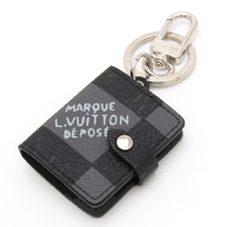 LOUIS VUITTON Portocre Pochette Taurillon Coin Case Key Ring Holder Pouch  MP2080 Navy White | eLADY Globazone