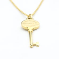Tiffany Return To Tiffany Round Key Necklace Yellow Gold (18K) No Stone Women's Fashion Pendant Necklace (Gold)